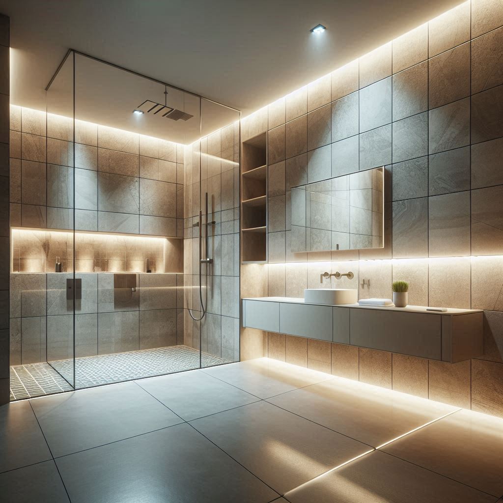 Salle de bain rénovée avec douche à l’italienne – RÉNOLR